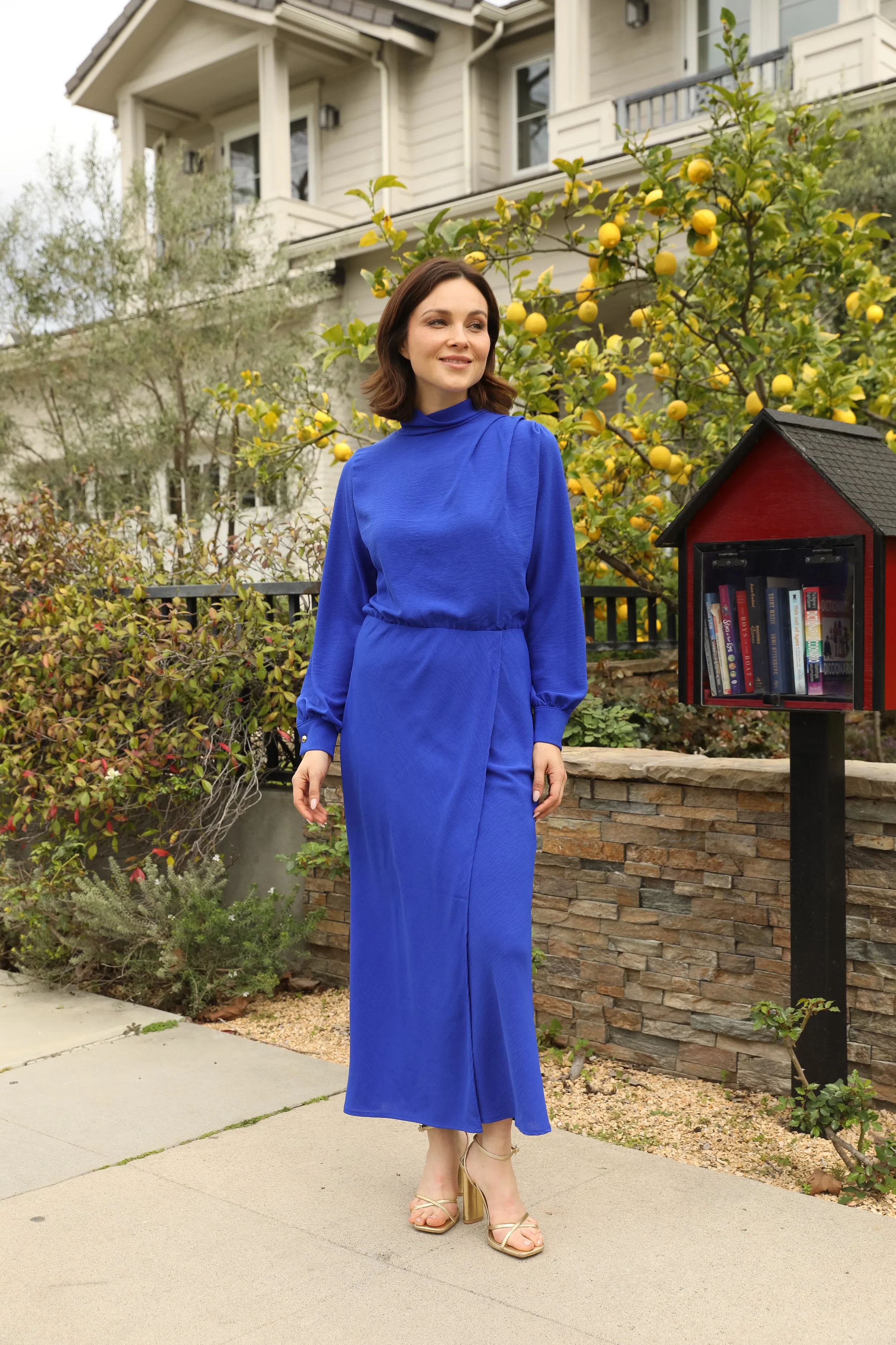 Midi Bias Wrap Dress