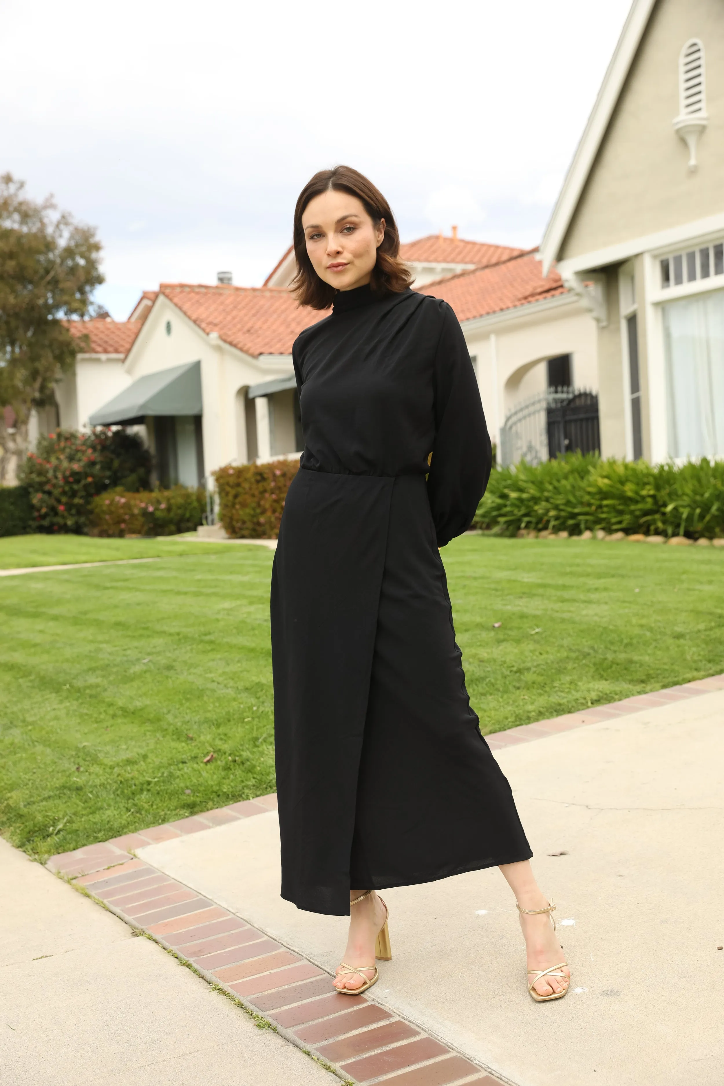 Midi Bias Wrap Dress