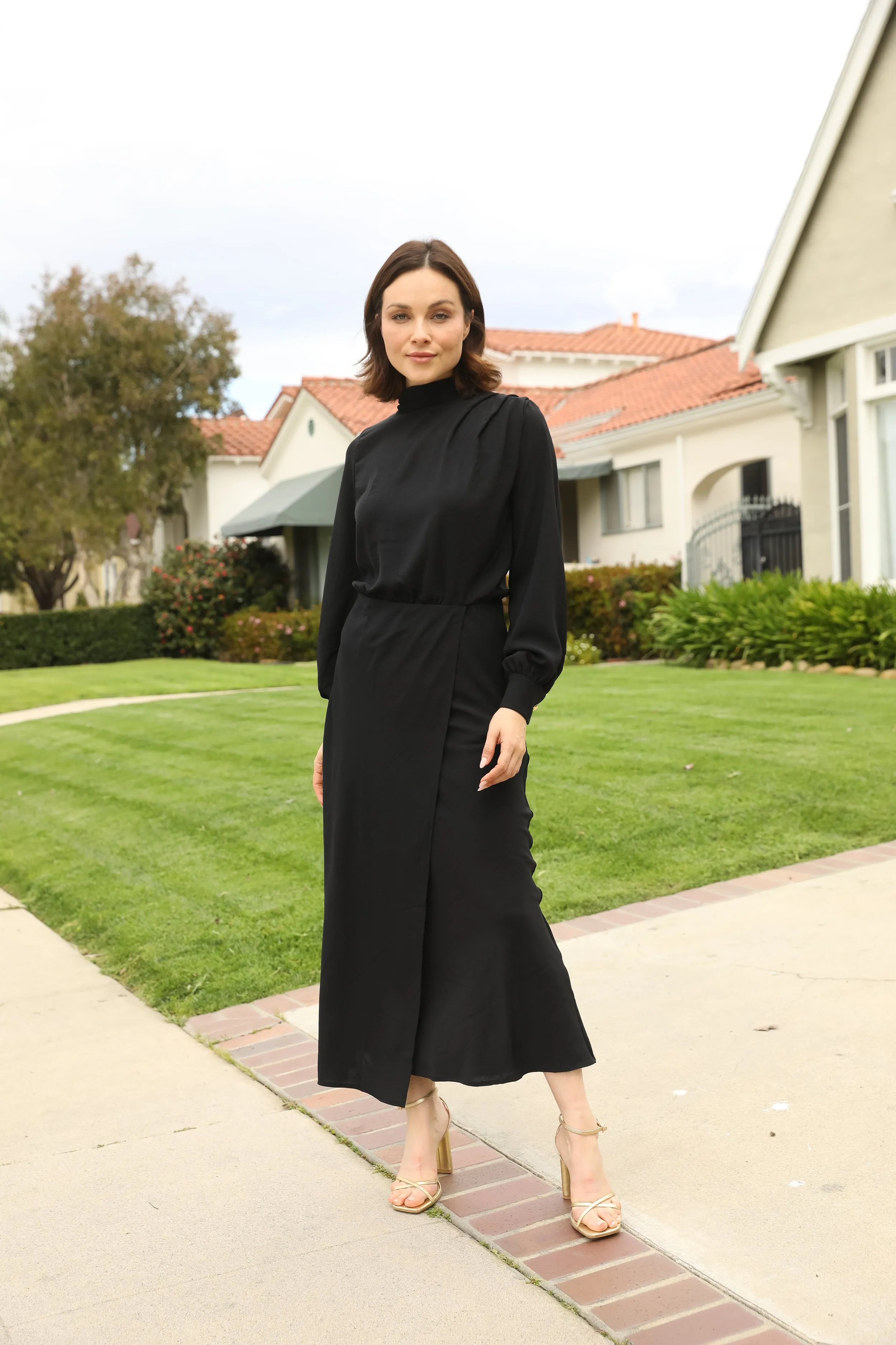 Midi Bias Wrap Dress