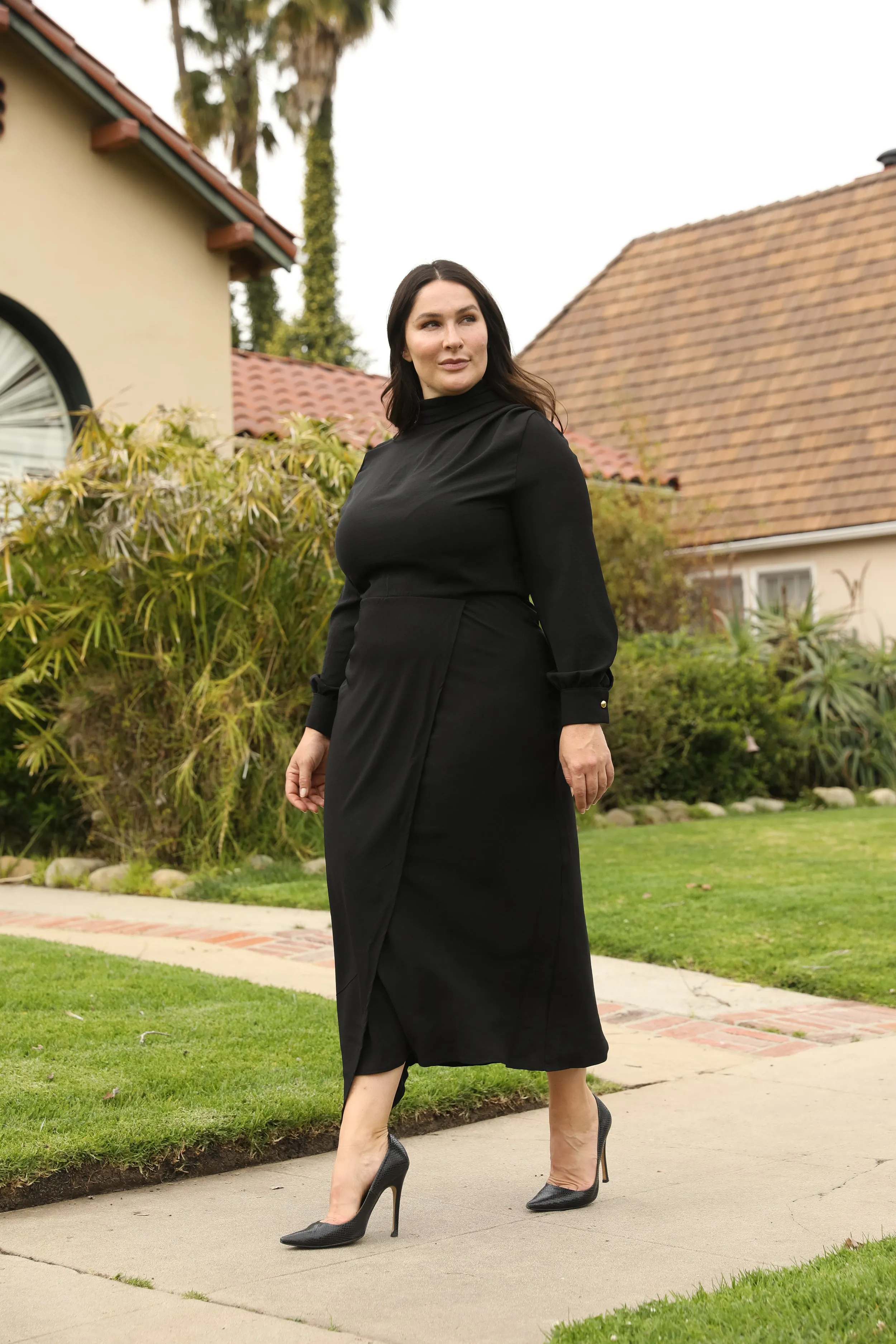 Midi Bias Wrap Dress