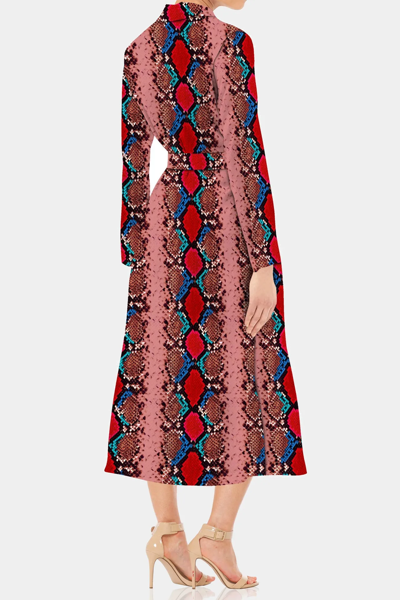Midi Wrap Dress Made With Biodegradable Fabrics