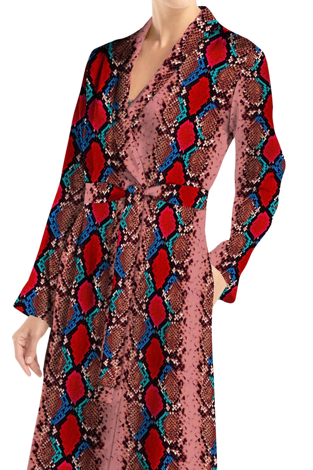 Midi Wrap Dress Made With Biodegradable Fabrics