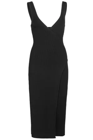 Milani Core Deep Rib Wrap Dress