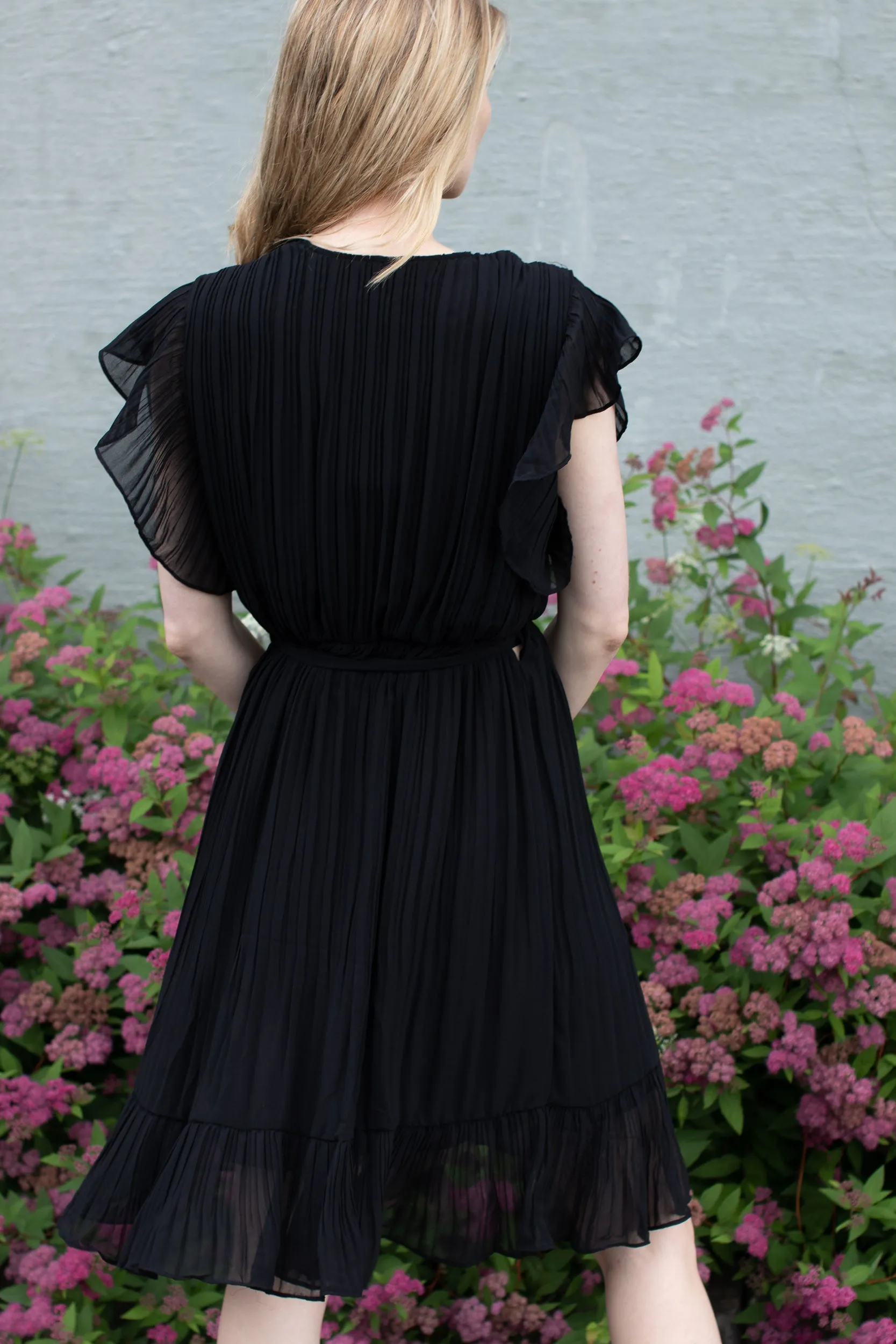 Mounce Wrap Dress - Black