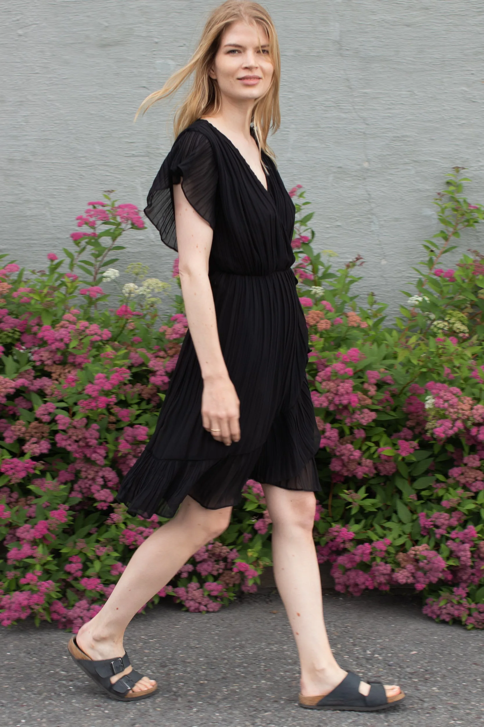 Mounce Wrap Dress - Black