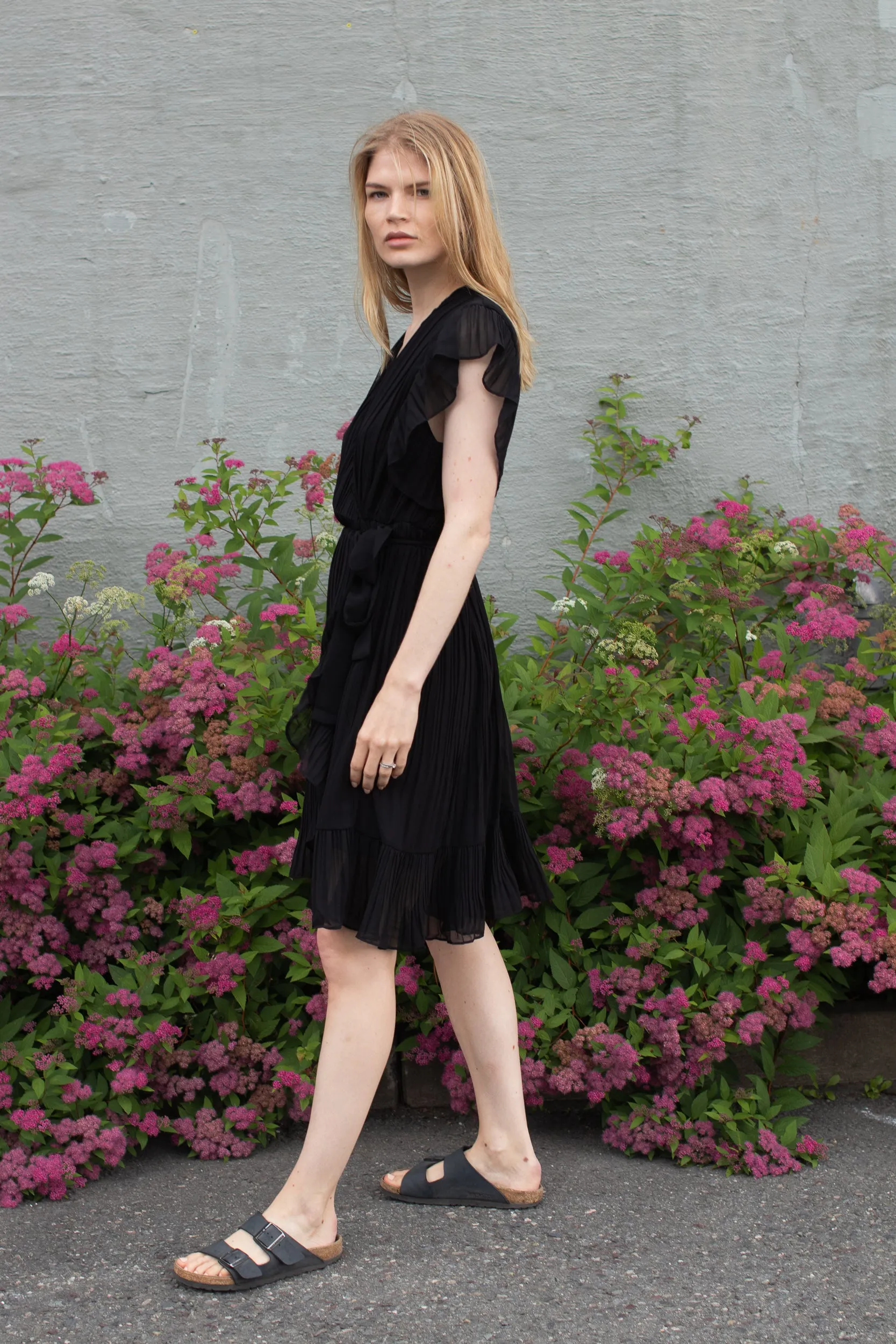 Mounce Wrap Dress - Black