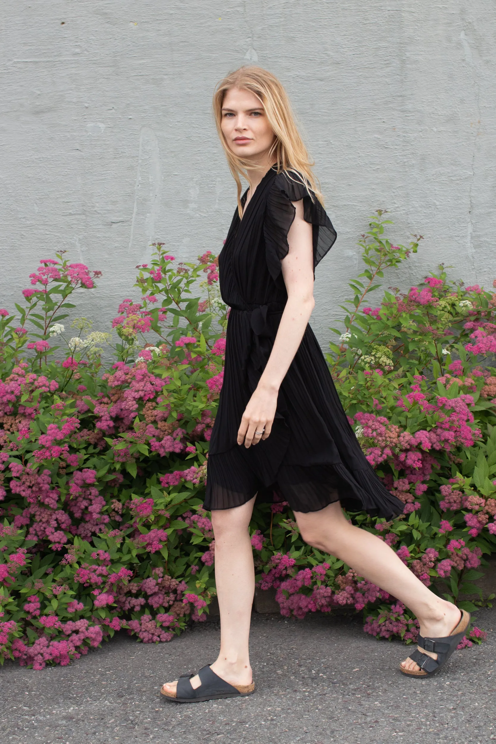 Mounce Wrap Dress - Black