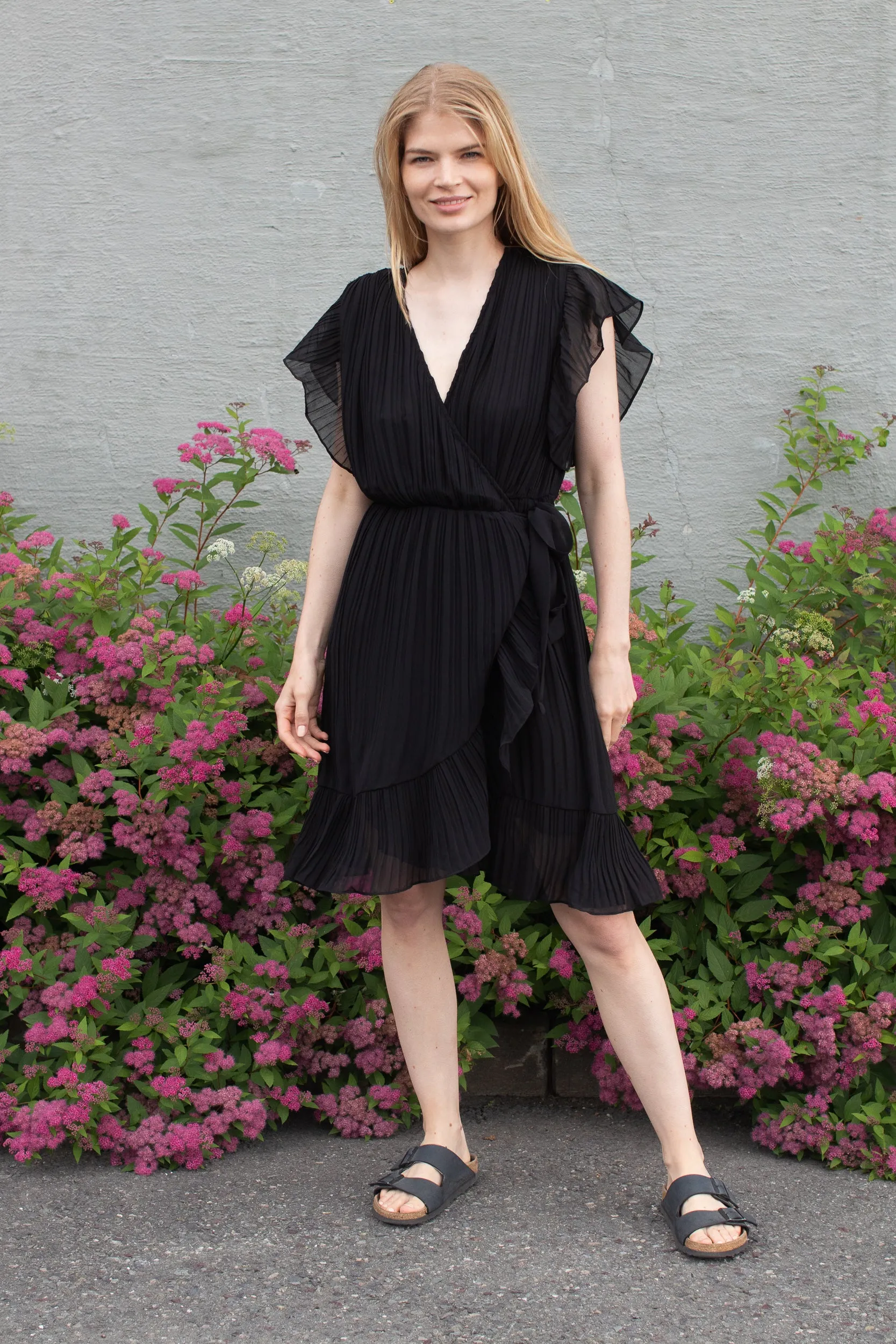 Mounce Wrap Dress - Black