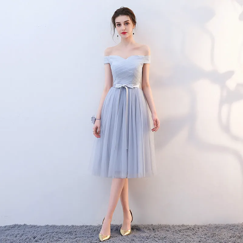 Multiple Designs Dusty Pink Blue Bridesmaid Marriage Evening Dress