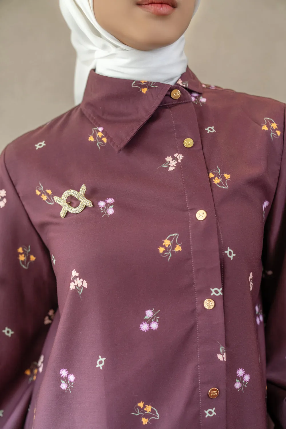 Naseria Shirt Raspberry Bloom