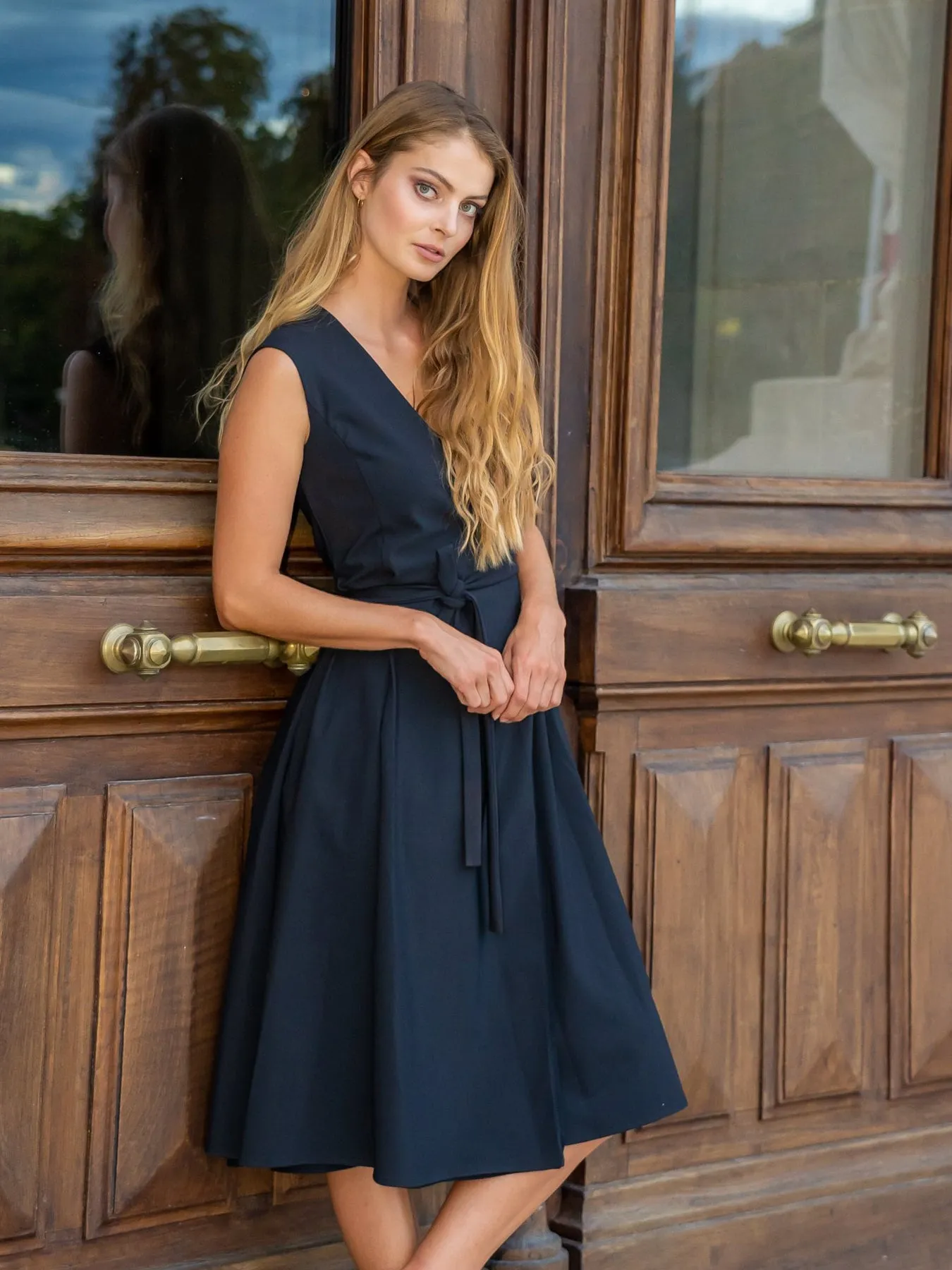 Natalia Wrap Dress, Black