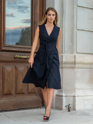 Natalia Wrap Dress, Black