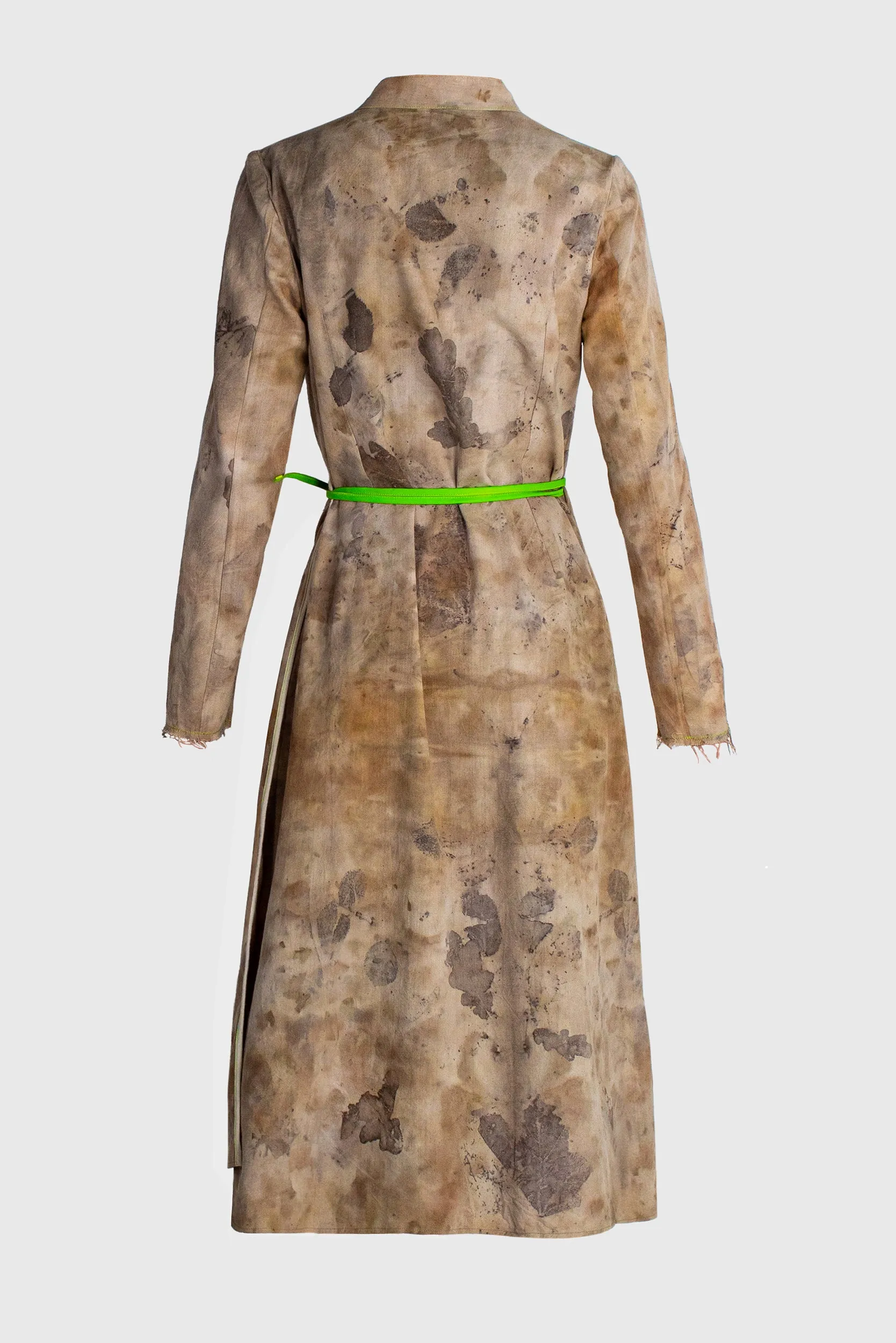Natural Print Wrap Dress