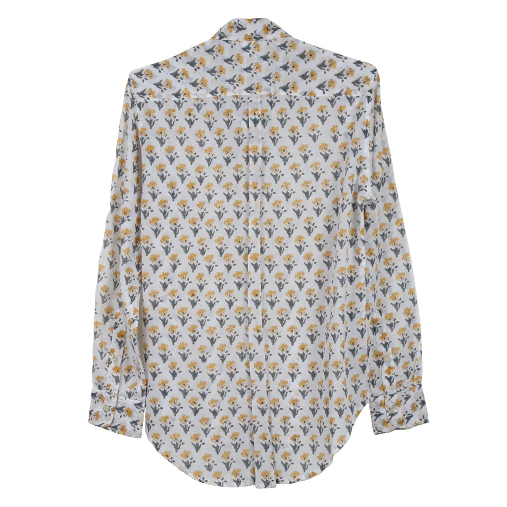 Nina Button Down Shirt - Mustard