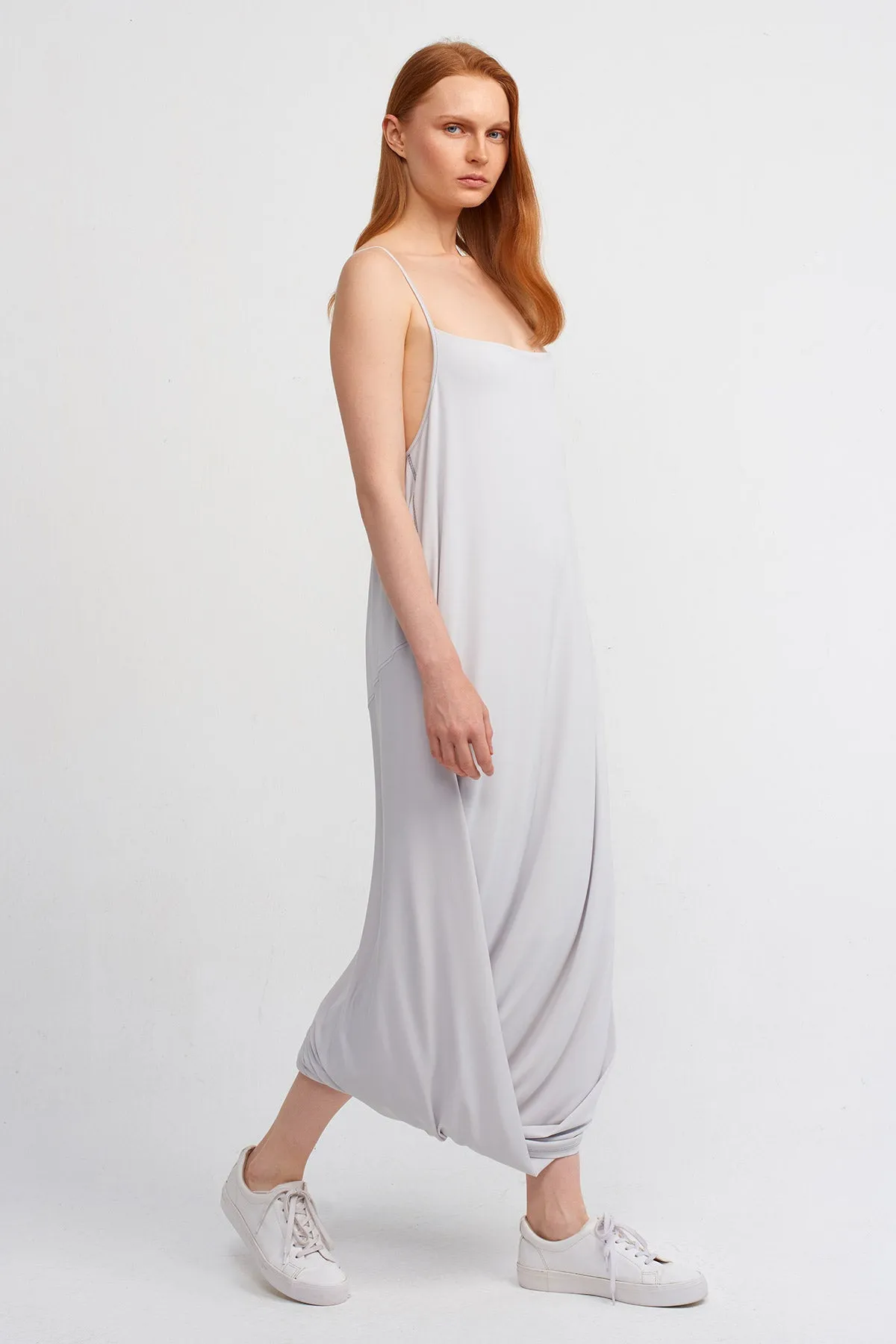 Nu Wrap Skirt, Thin-Strapped Jersey Dress Ice