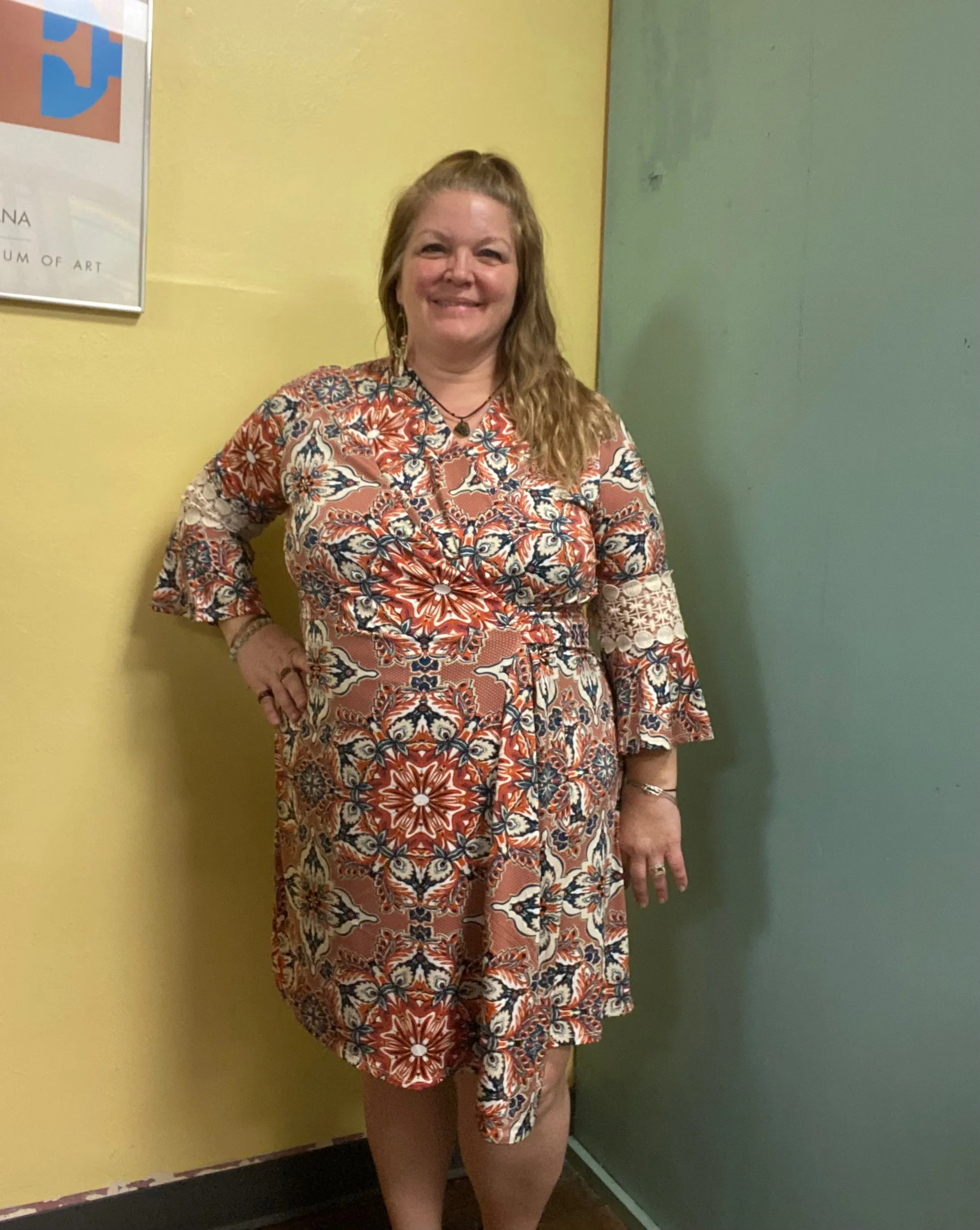 NY Collection Orange Dresses, XL