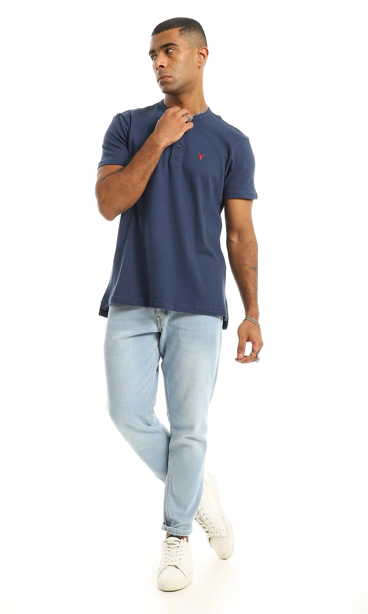 O154960-S6M700-BNT BAND WITH EMB-NAVY (MST)