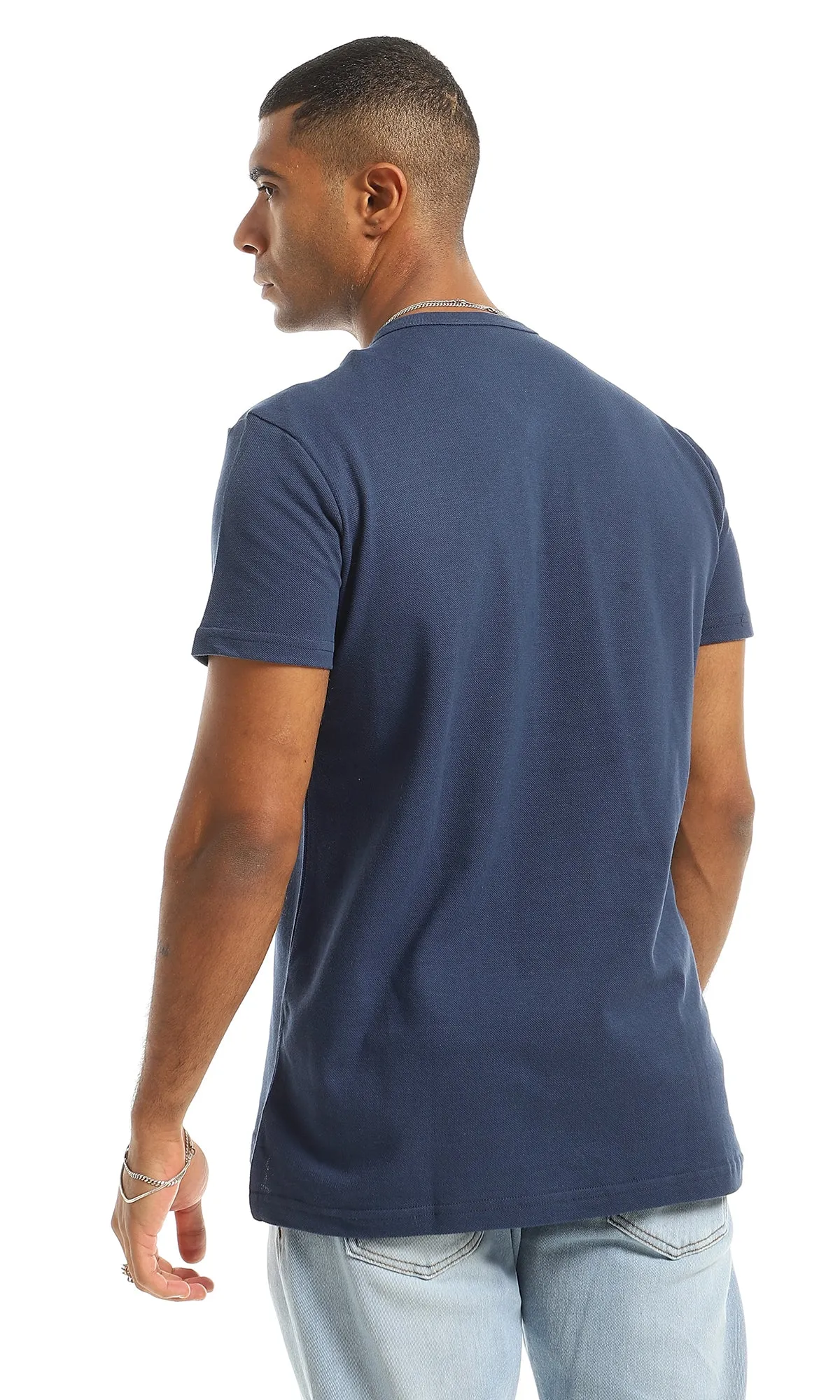 O154960-S6M700-BNT BAND WITH EMB-NAVY (MST)