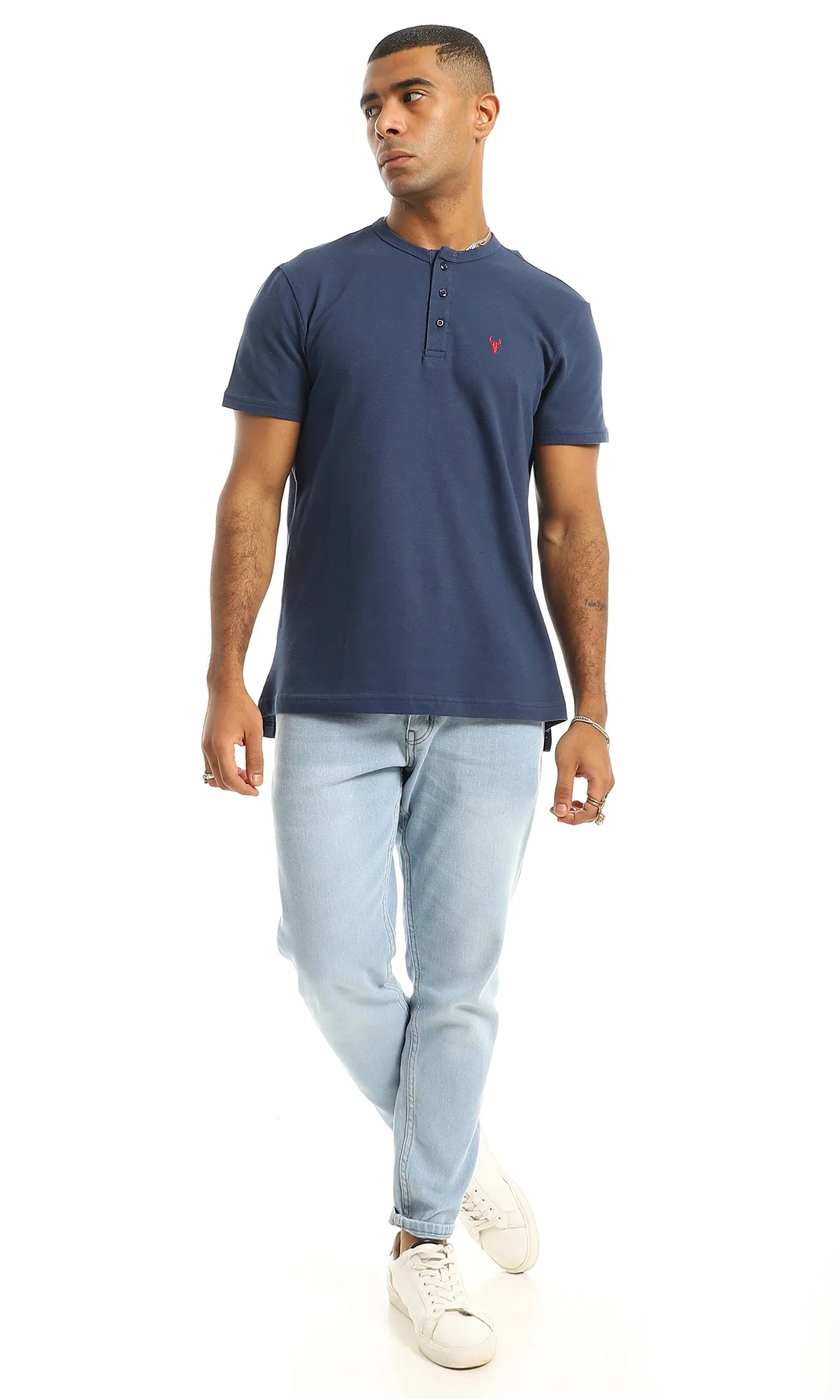 O154960-S6M700-BNT BAND WITH EMB-NAVY (MST)