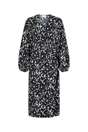 Onasis Graphic Wrap Dress