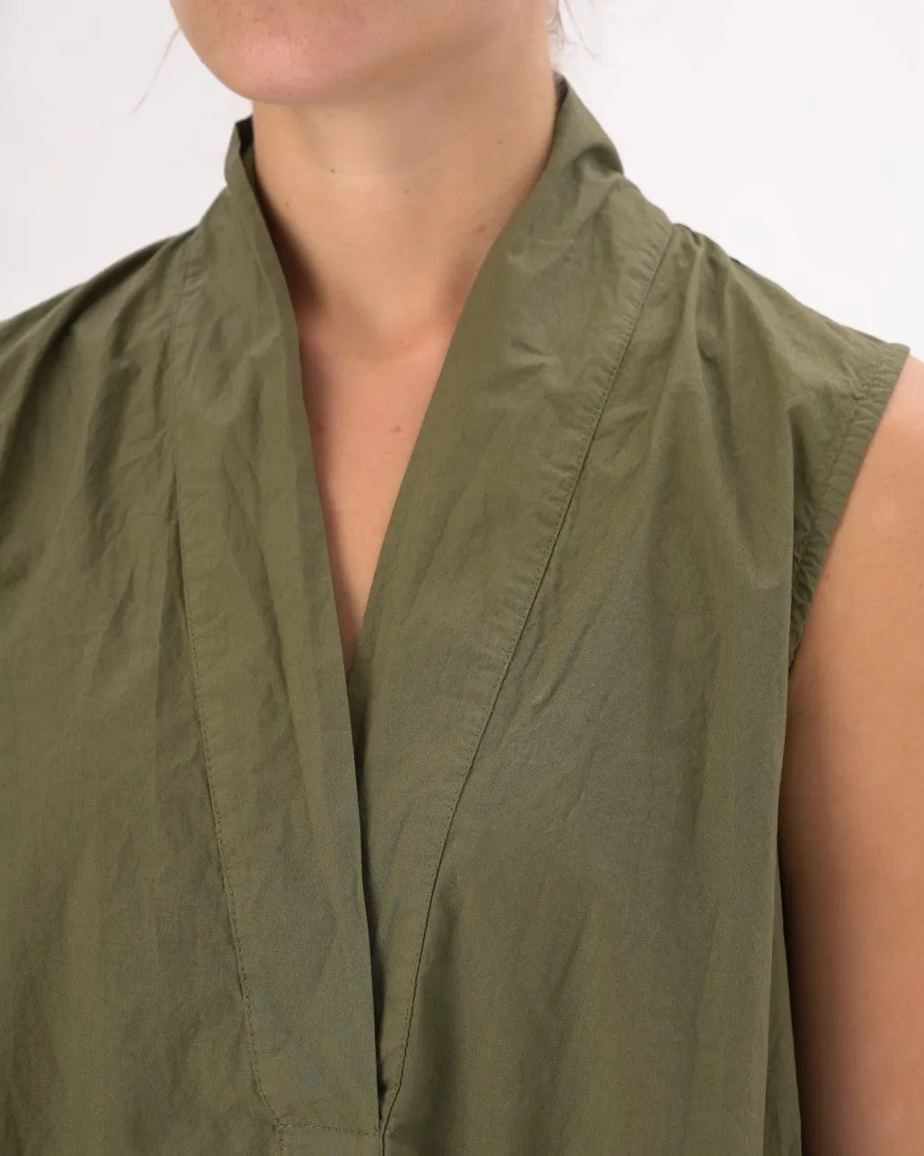 Organic Cotton Swan Neck Sleeveless Dress