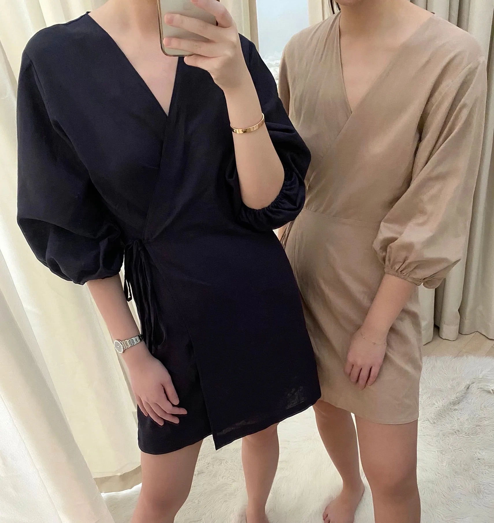Organic Linen Wrap Dress