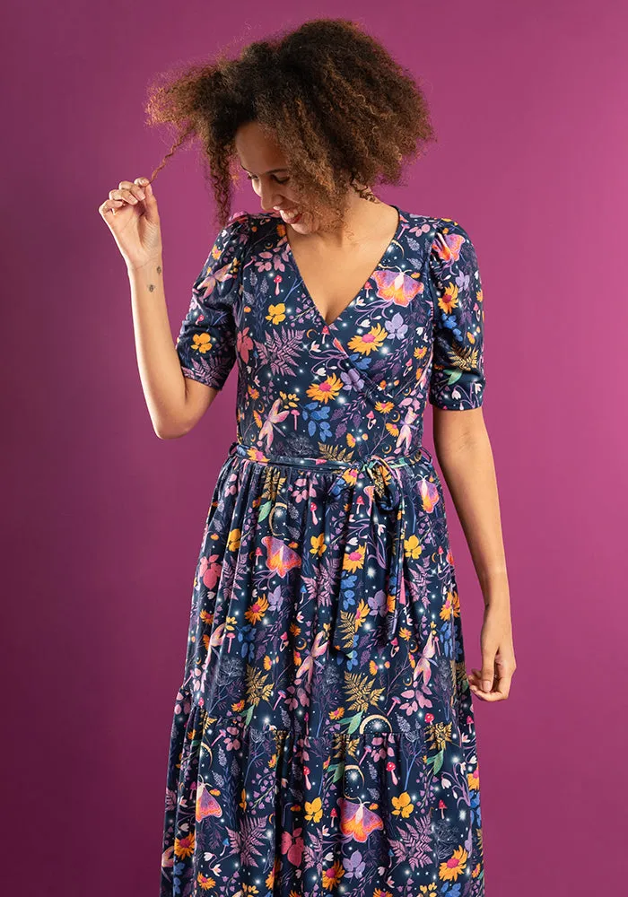 Orlando Magical Moth Print Midaxi Dress