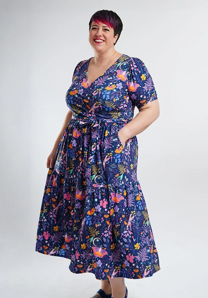 Orlando Magical Moth Print Midaxi Dress