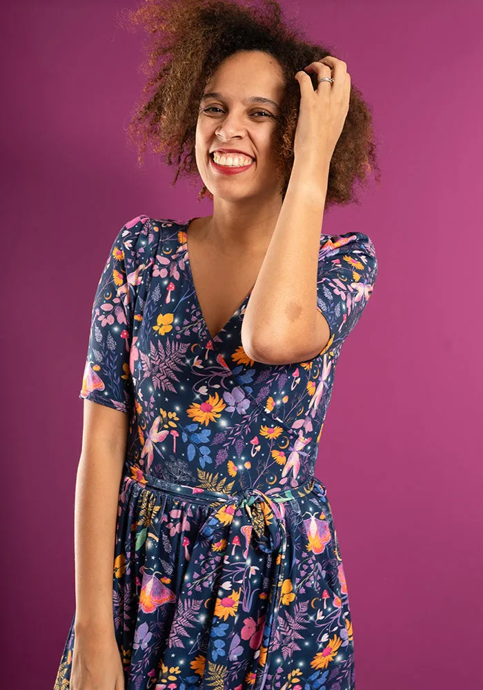 Orlando Magical Moth Print Midaxi Dress