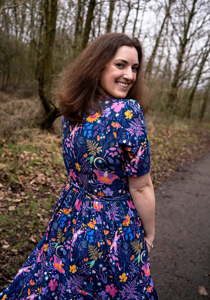 Orlando Magical Moth Print Midaxi Dress