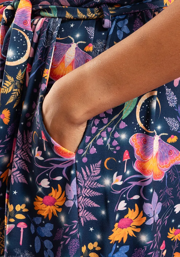 Orlando Magical Moth Print Midaxi Dress