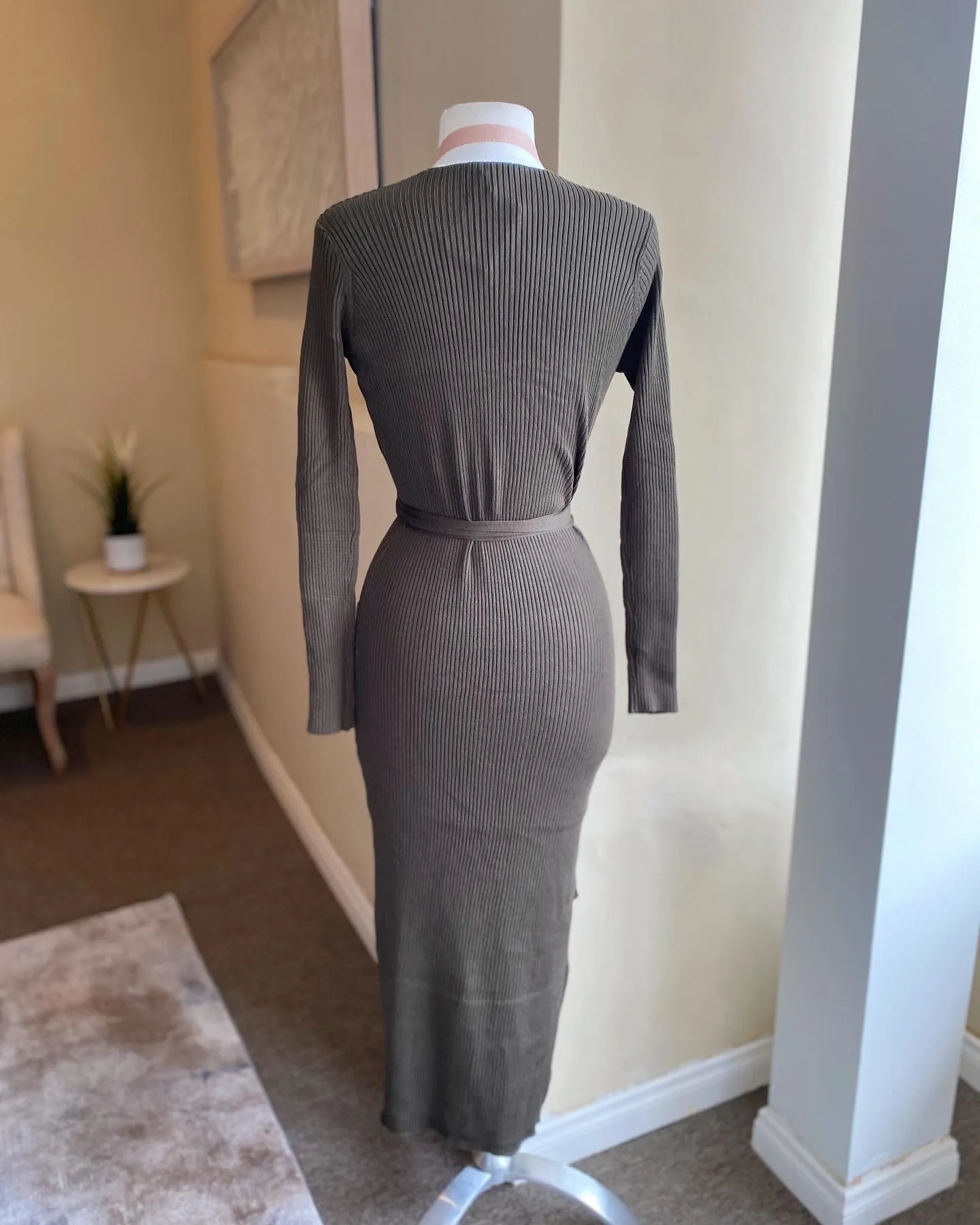Over Wrap Sweater Dress