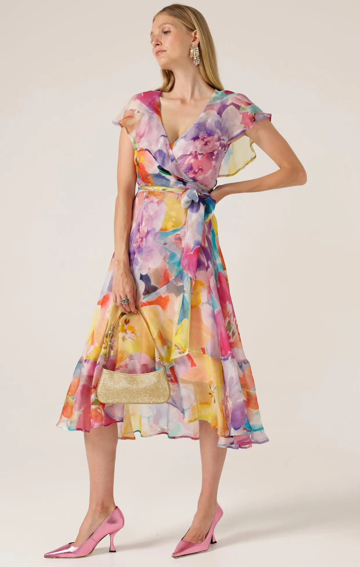 PAJARITOS WRAP DRESS