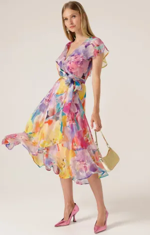 PAJARITOS WRAP DRESS