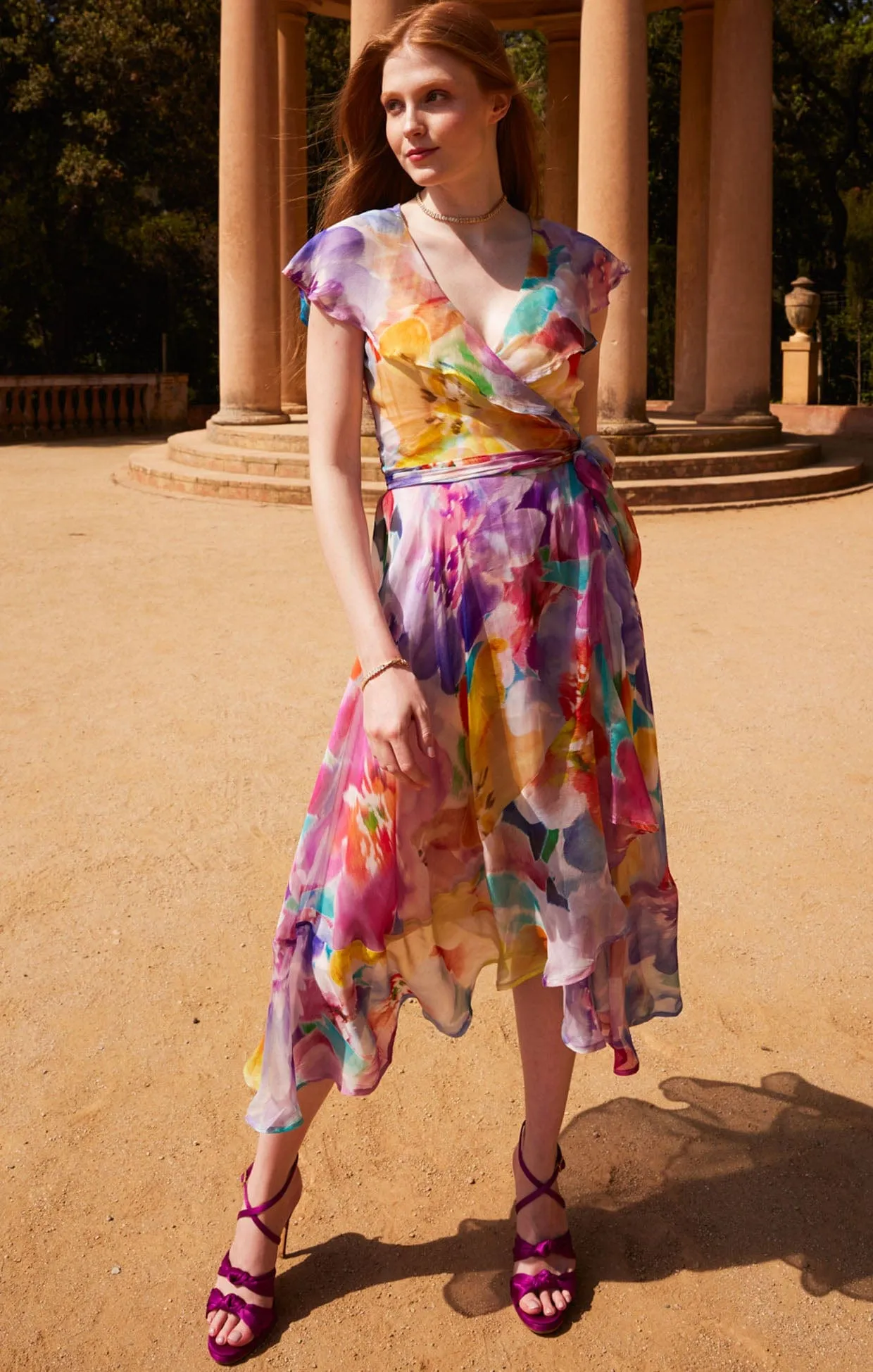 PAJARITOS WRAP DRESS