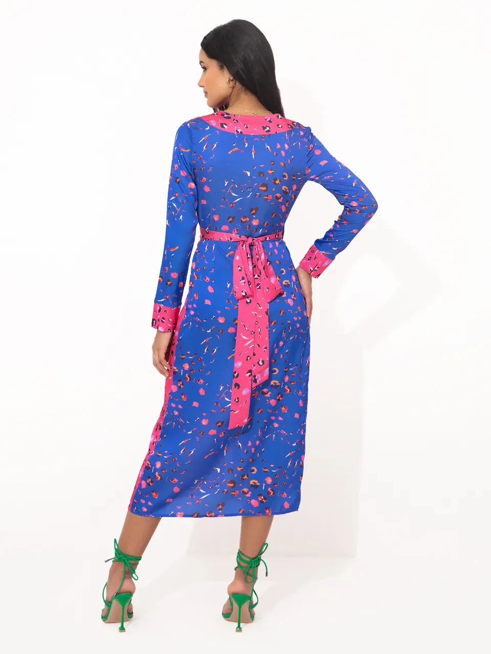 Paloma Spliced Wrap Dress