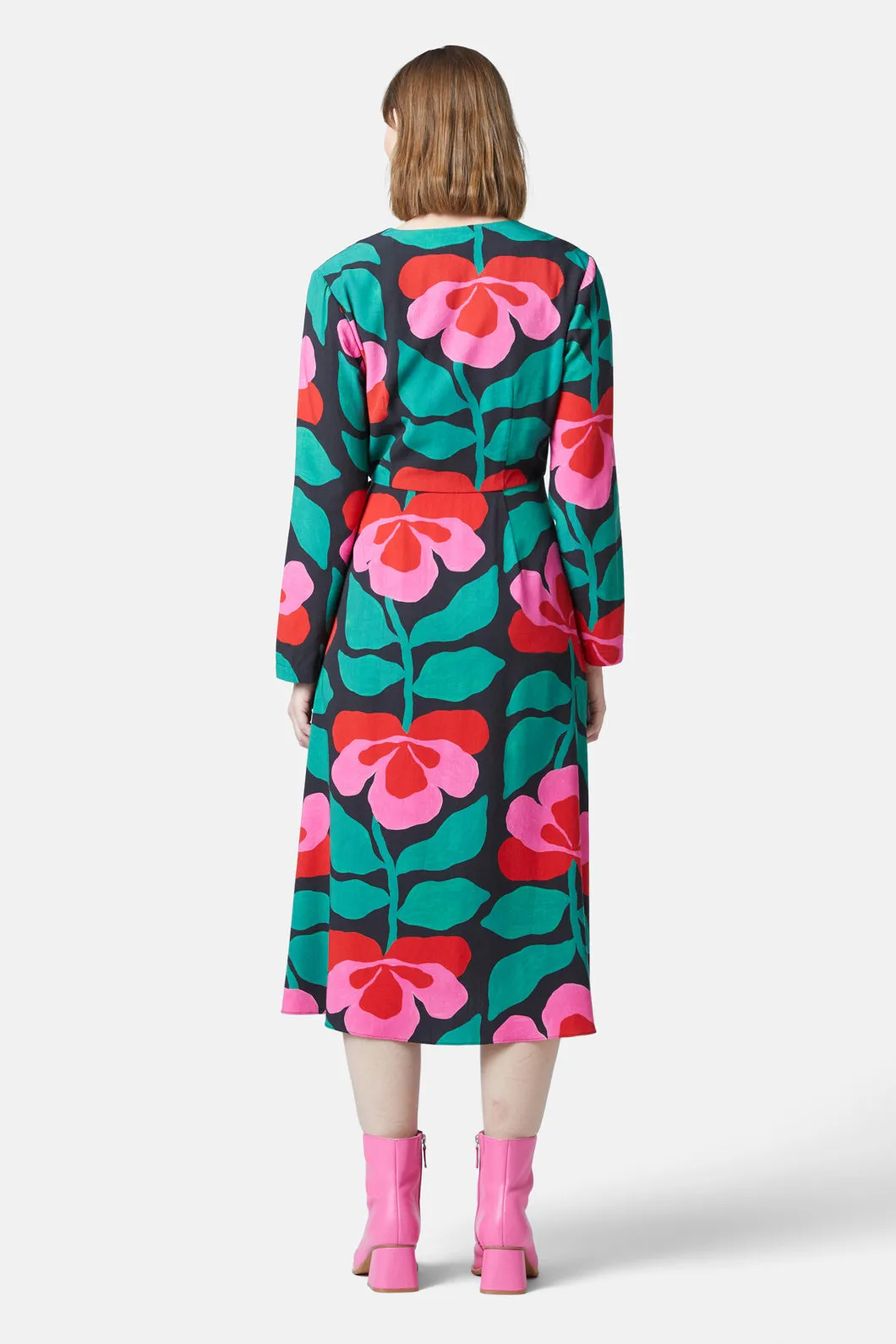 Pansy Wrap Dress