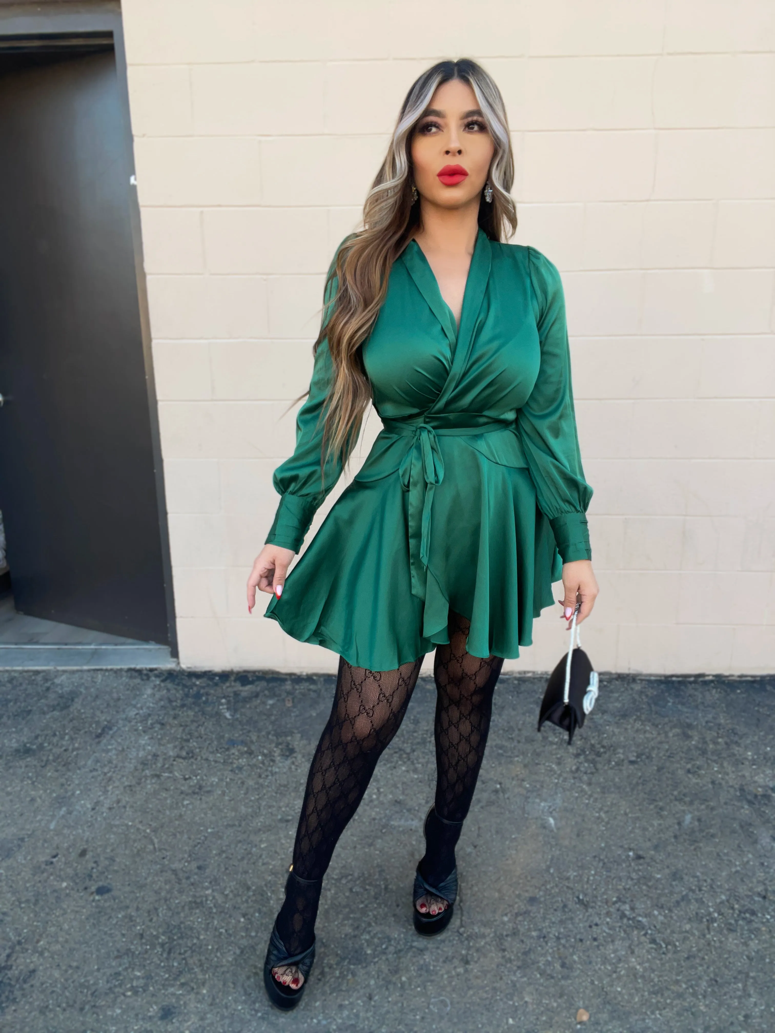 Paula Mini Dress (Green)