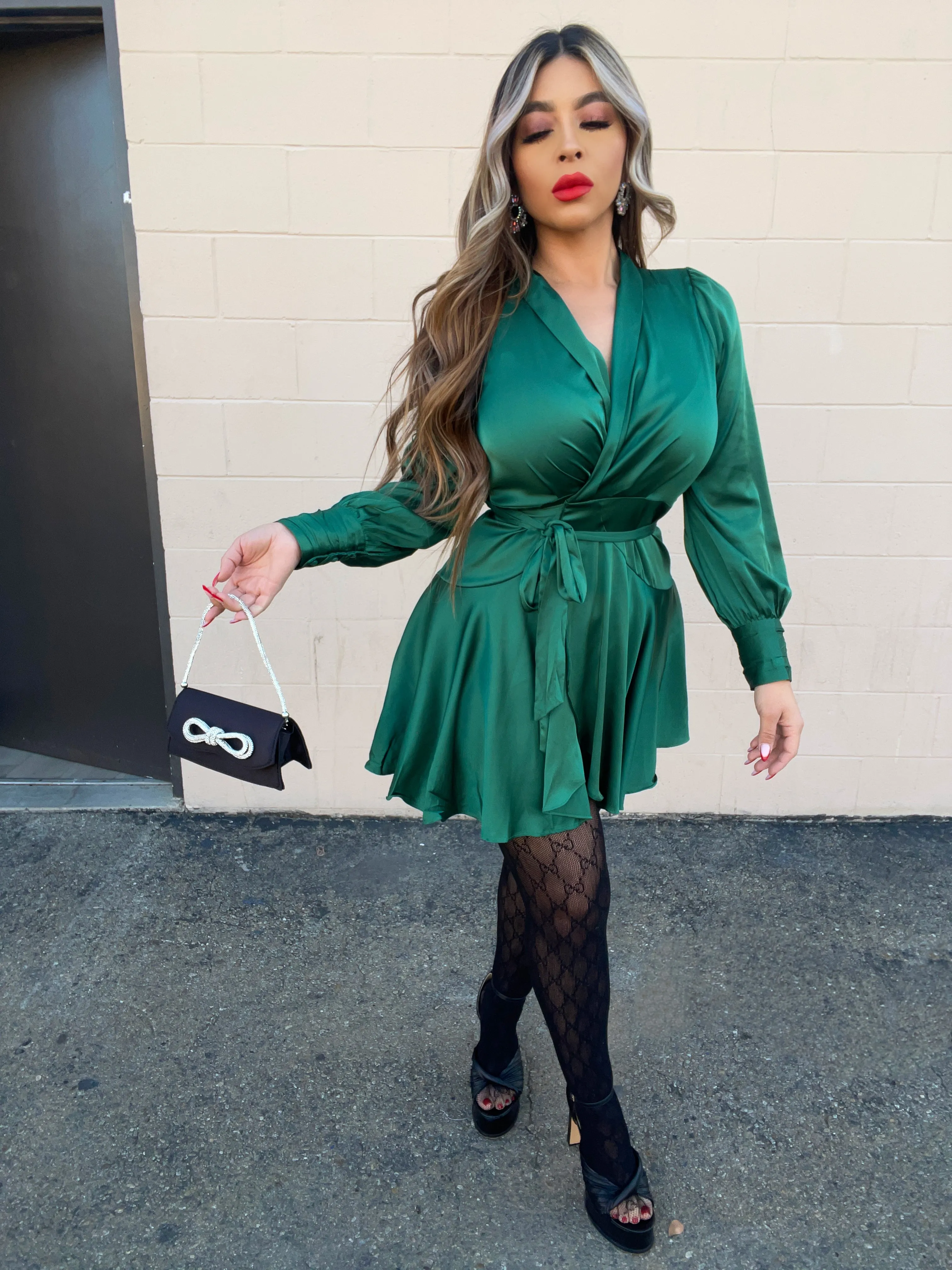 Paula Mini Dress (Green)