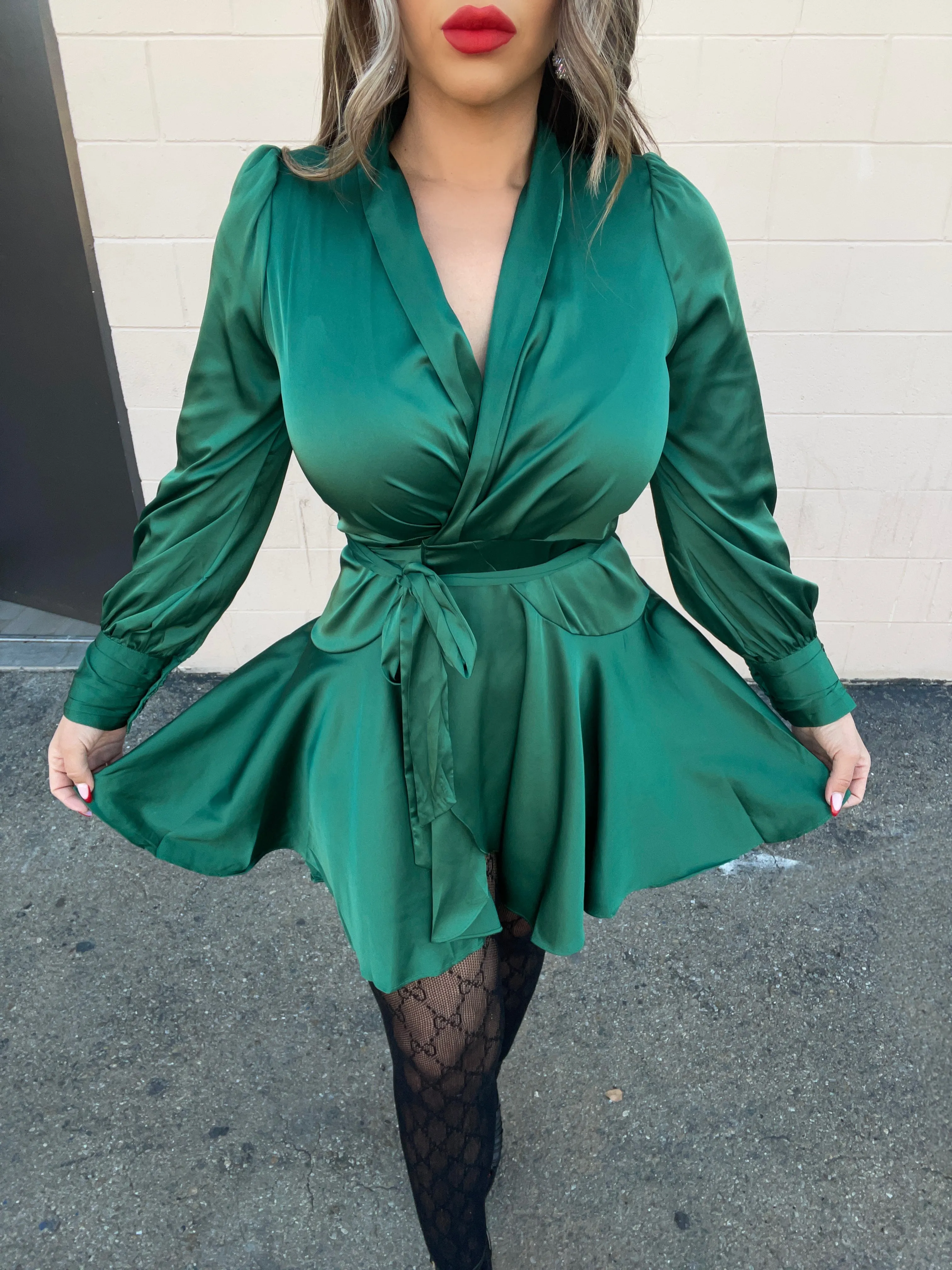 Paula Mini Dress (Green)