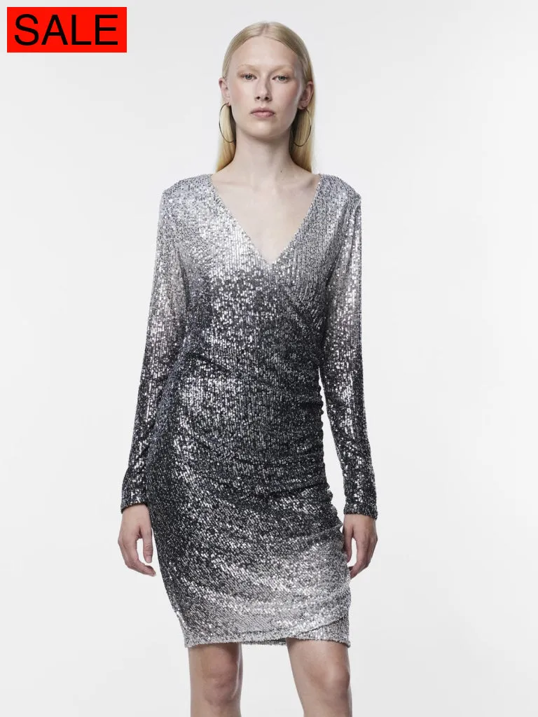 PCDELPHIA LS NEW WRAP DRESS