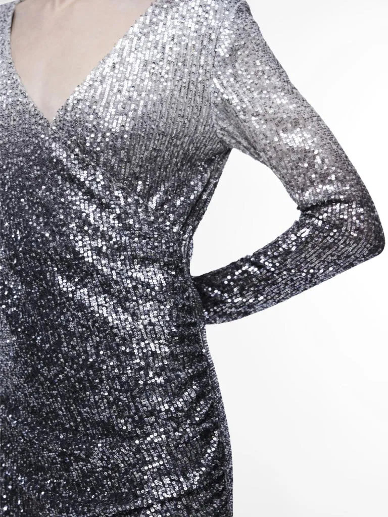 PCDELPHIA LS NEW WRAP DRESS