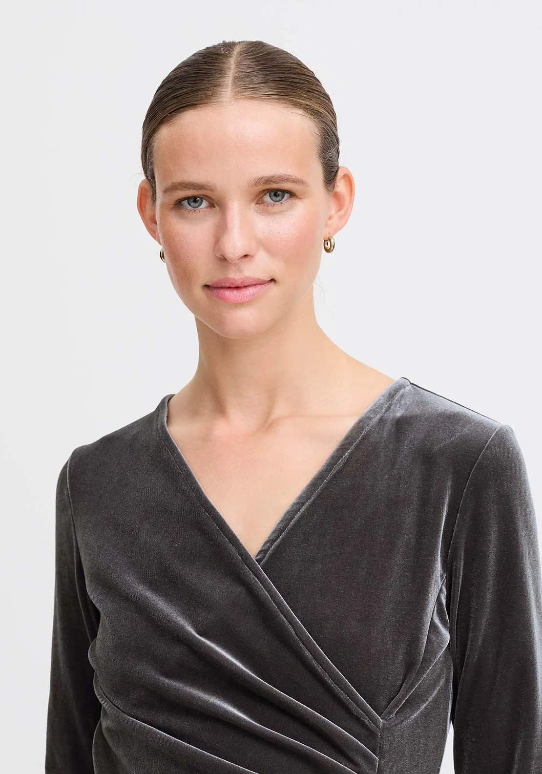 Perlina Wrap Dress - Asphalt