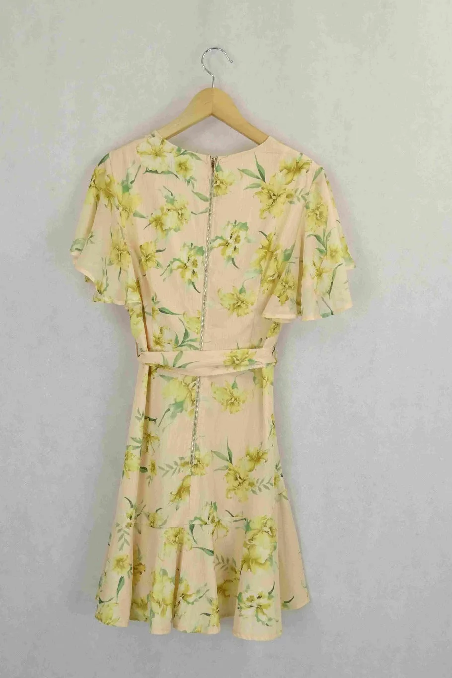 Pilgrim Yellow Floral Short Sleeve Summer Dress