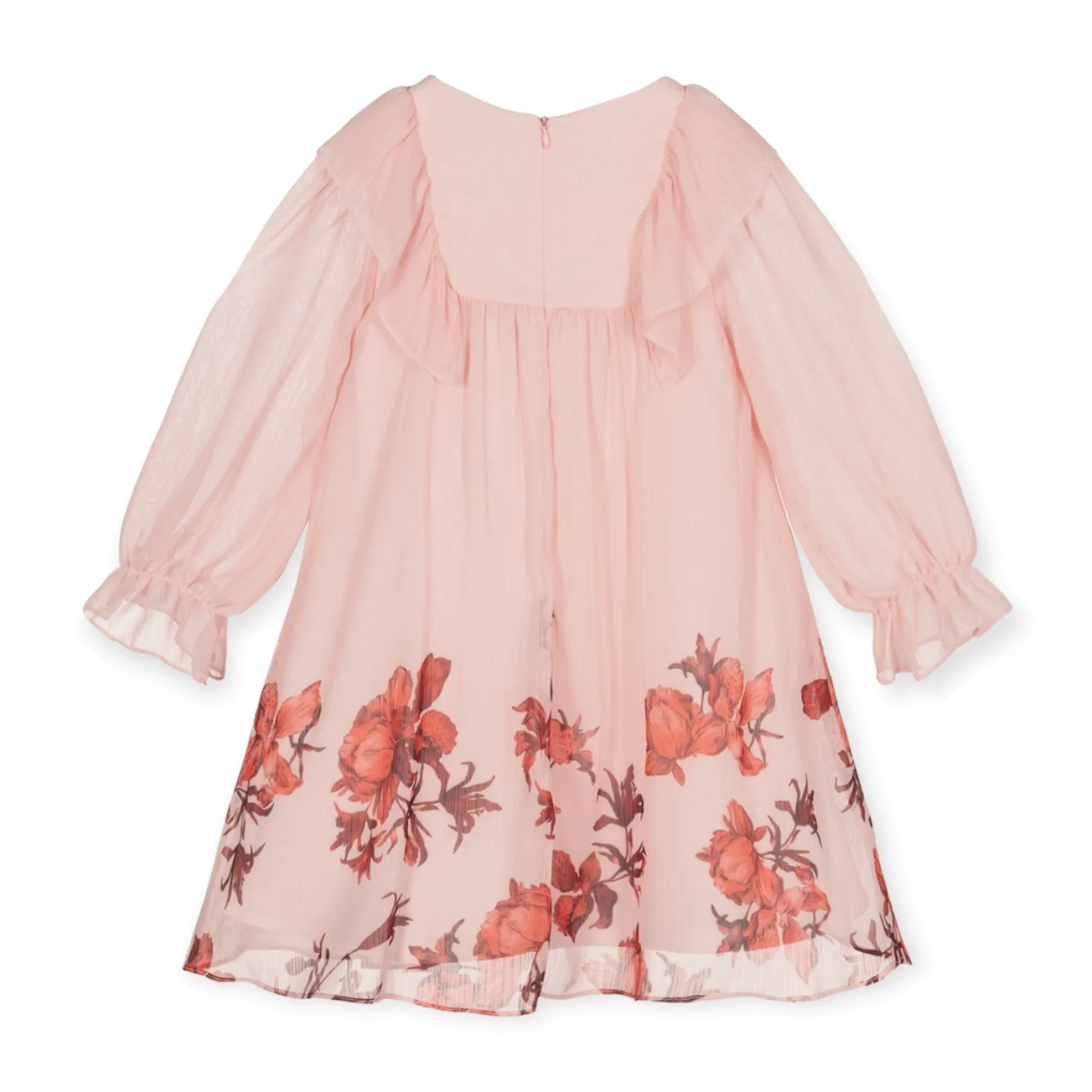 Pink Floral Chiffon Dress | Patachou (3, 4, 5Y)