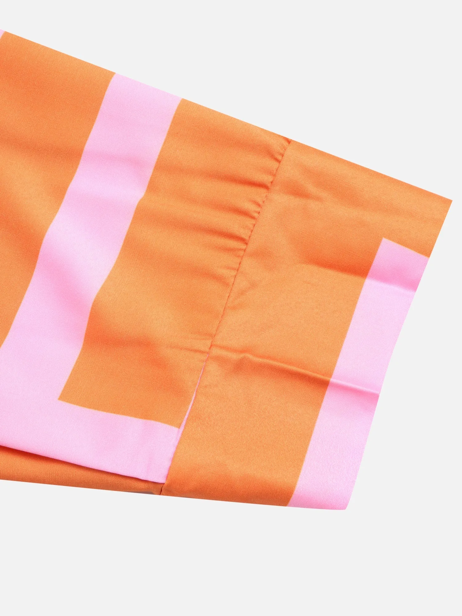 Pink-Orange Printed Wrap Dress