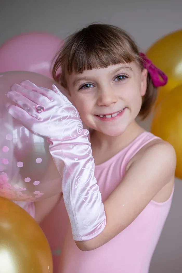 Pink Swirl Dress Up Glovesi