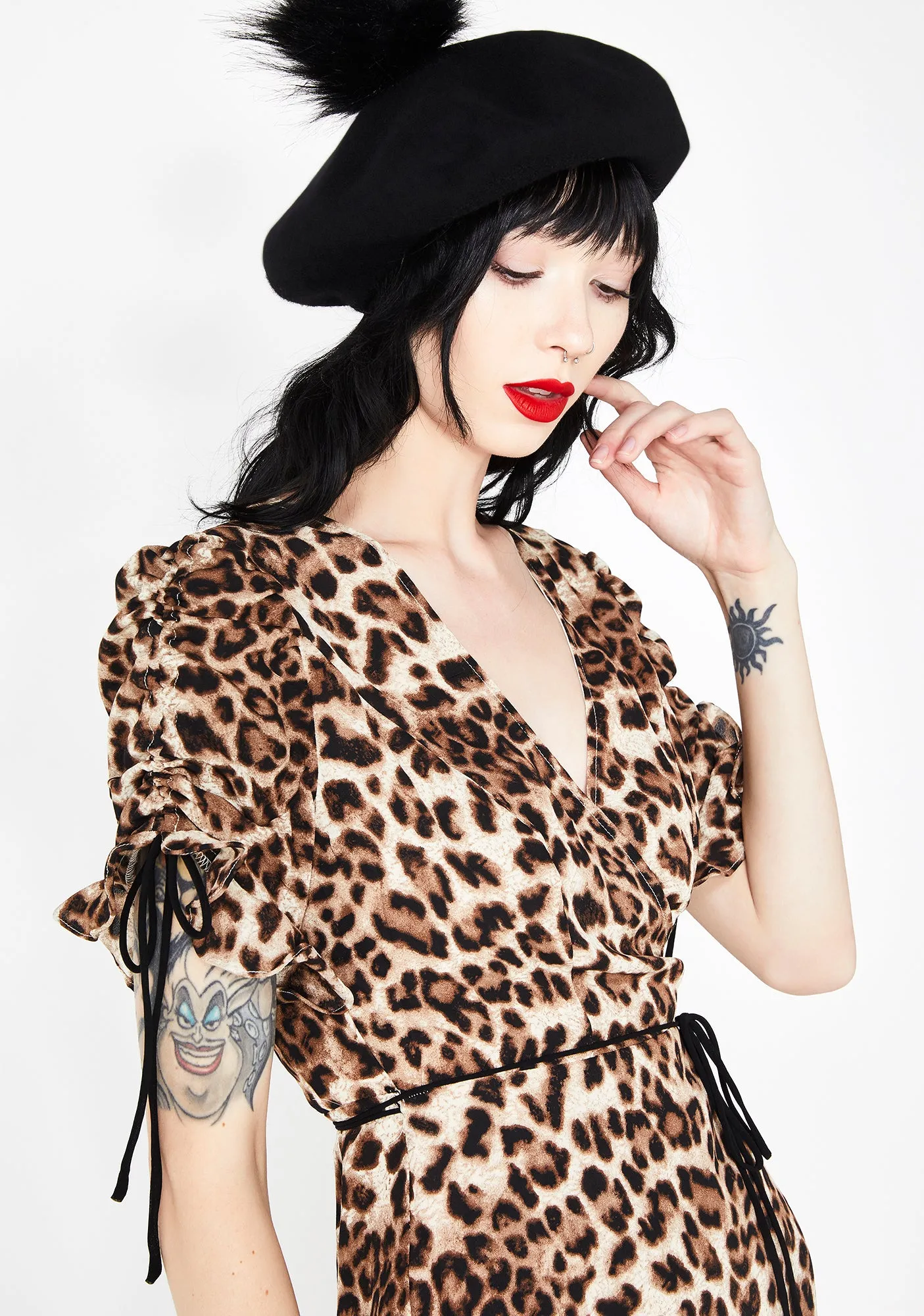Pinup Doll Leopard Dress