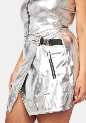 Plus Frosty Queen Mini Skirt