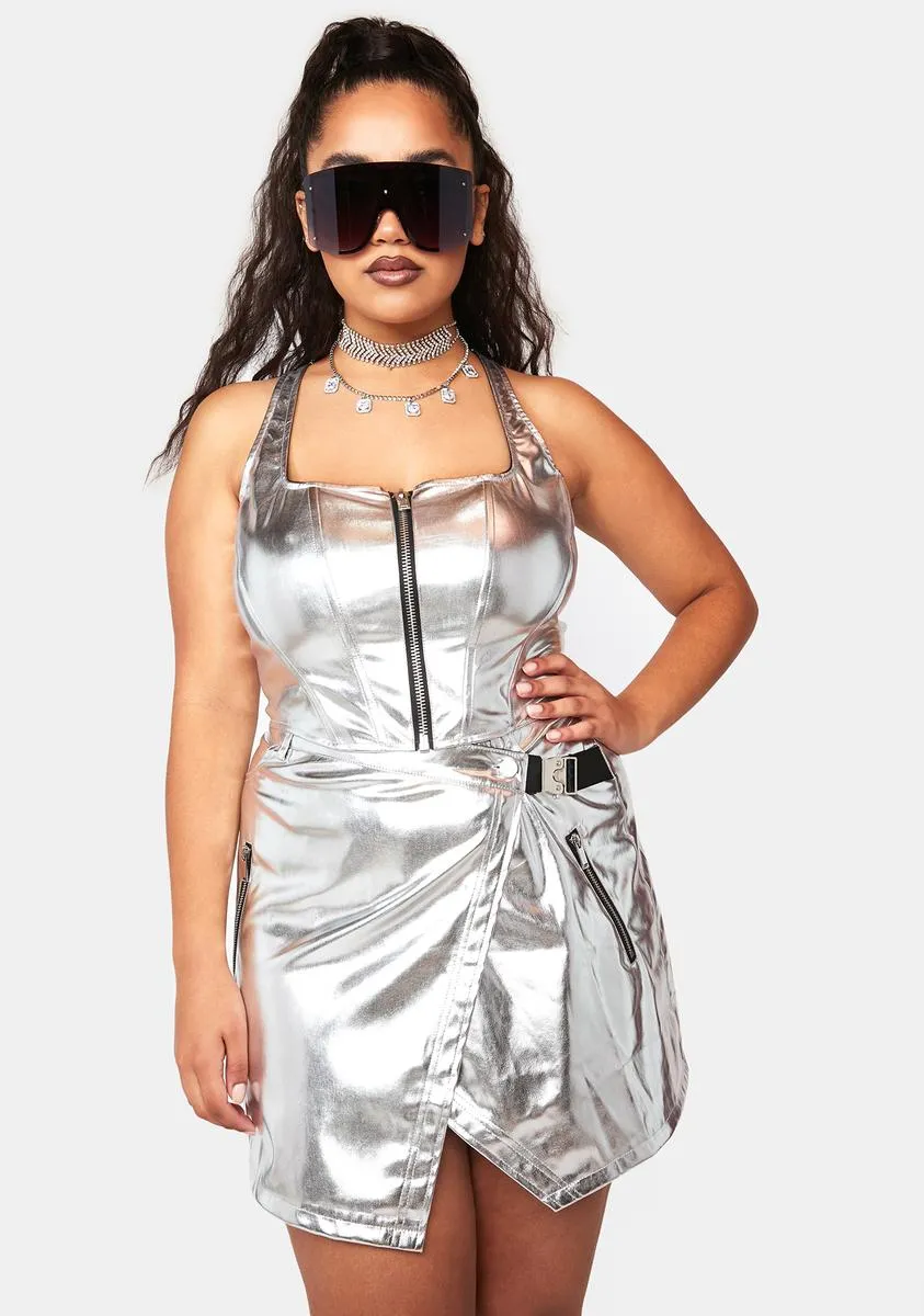 Plus Frosty Queen Mini Skirt
